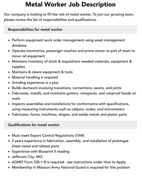 sheet metal worker wage|sheet metal worker responsibilities.